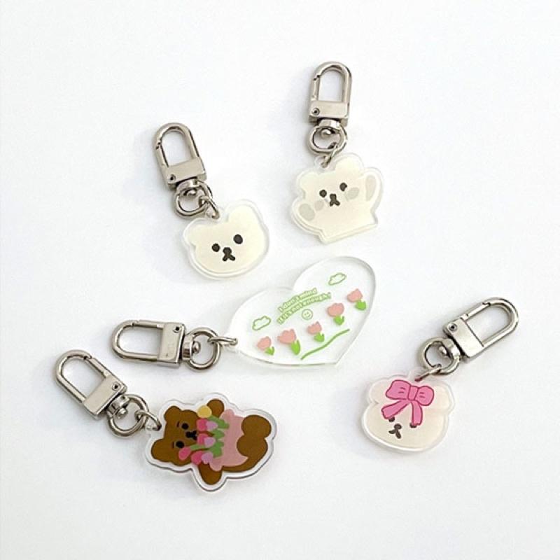 ʜᴀʀᴜᴅᴀɪʟʏ🌙 部份有貨｜MAZZZZY  muffin browine 熊熊 愛心 鑰匙圈 吊飾 掛飾-細節圖2