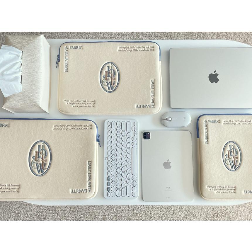 ʜᴀʀᴜᴅᴀɪʟʏ🌙  預購｜b.write 刺繡 電腦收納包 平板保護包 電腦包-細節圖2