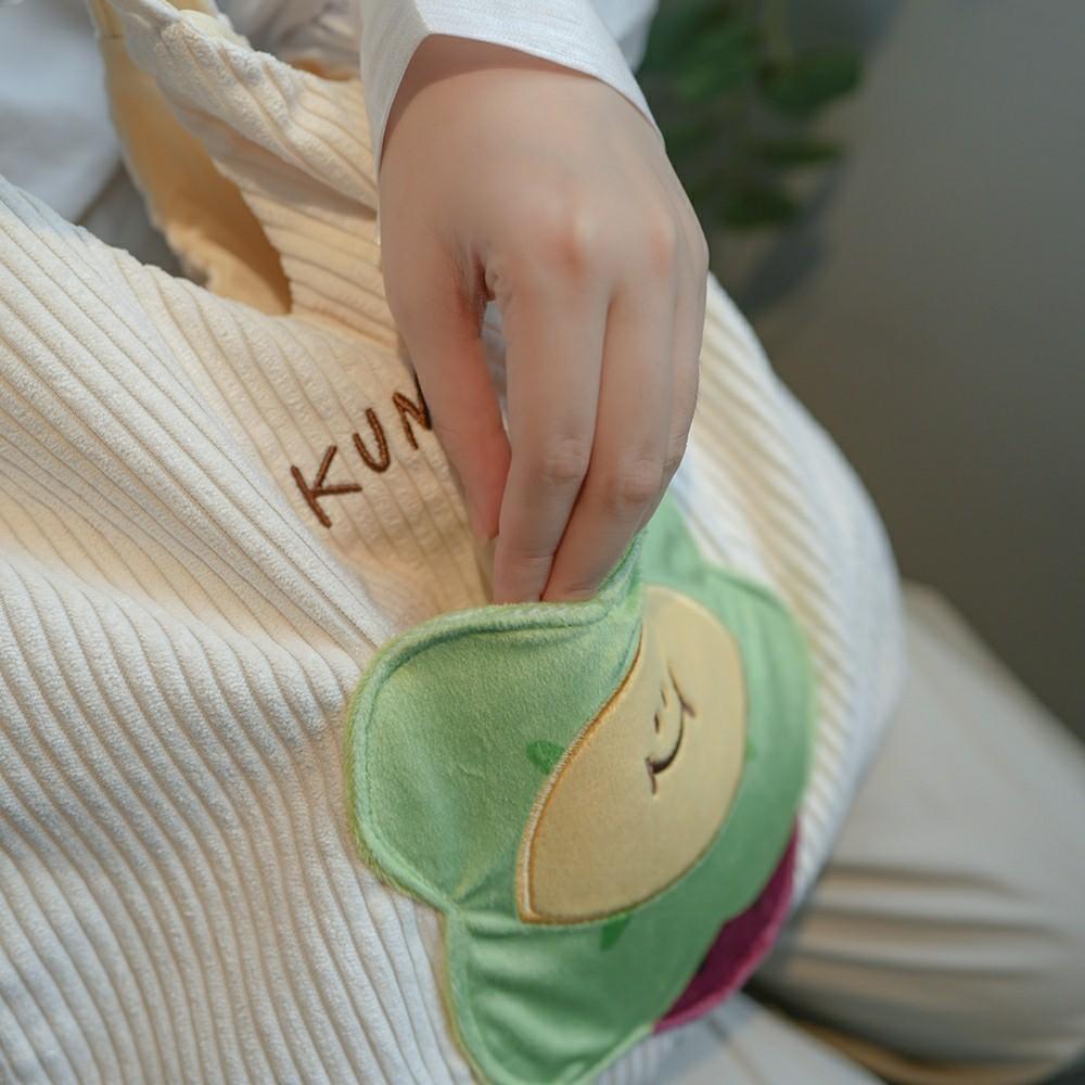 ʜᴀʀᴜᴅᴀɪʟʏ🌙 部分有貨｜韓國文創 Second Morning 燈芯絨肩背包(泳圈LEMONY款/幸運KUMI款-細節圖3