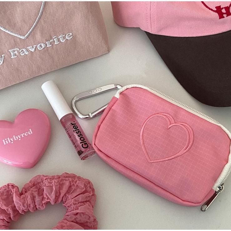 ʜᴀʀᴜᴅᴀɪʟʏ🌙 現貨｜MAZZZZY Signature Heart 愛心logo零錢包 布料卡片收納包 小物收納-細節圖3