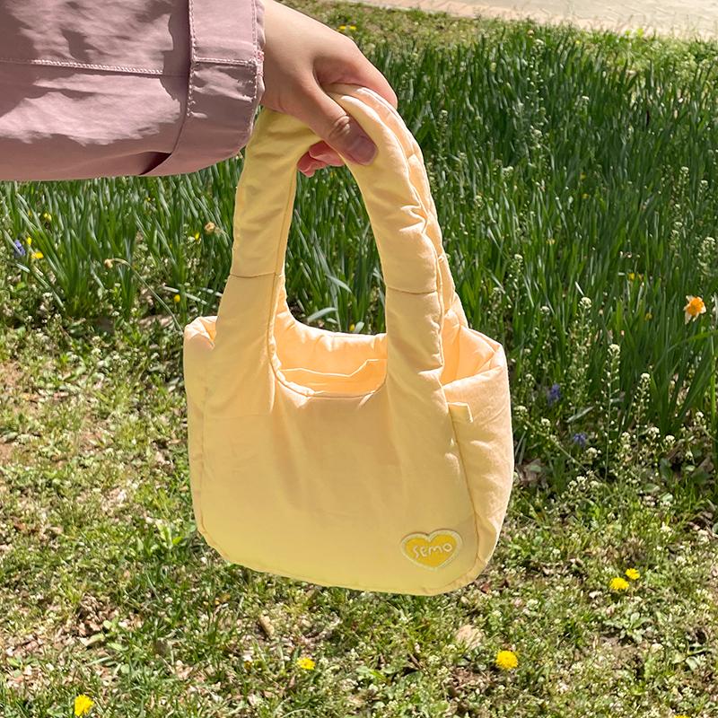 ʜᴀʀᴜᴅᴀɪʟʏ🌙  部分有貨｜secondmorning 素面泡泡手提袋 手提包 輕便提包 迷你手提包 共兩款-細節圖6