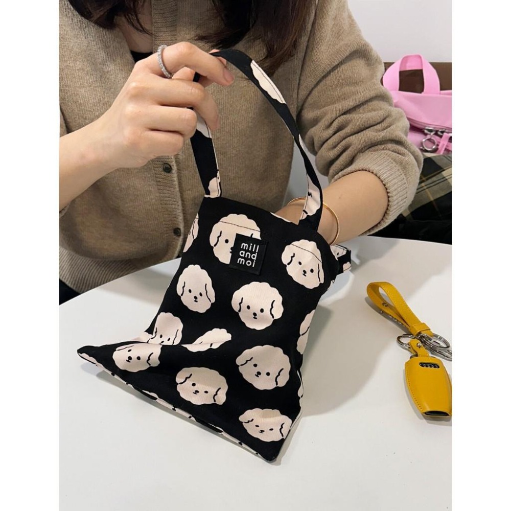ʜᴀʀᴜᴅᴀɪʟʏ🌙 現貨｜millandmoi 可愛貴賓狗狗迷你托特包 手提袋 日常外出包 袋子-細節圖3