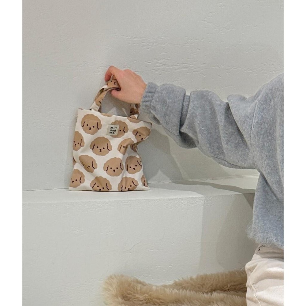 ʜᴀʀᴜᴅᴀɪʟʏ🌙 現貨｜millandmoi 可愛貴賓狗狗迷你托特包 手提袋 日常外出包 袋子-細節圖5