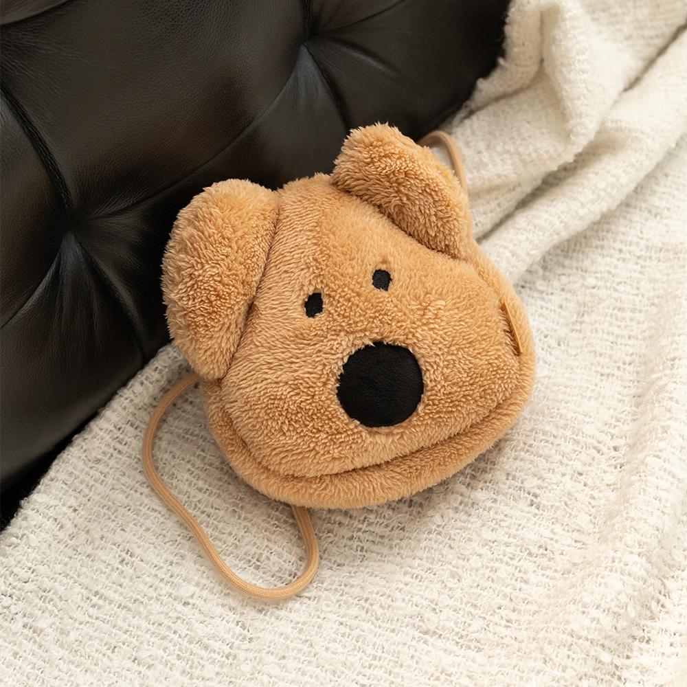 ʜᴀʀᴜᴅᴀɪʟʏ🌙 預購｜Dinotaeng 短尾袋鼠大頭造型毛絨斜背包 Quokka Fluffy Crossbag-細節圖3