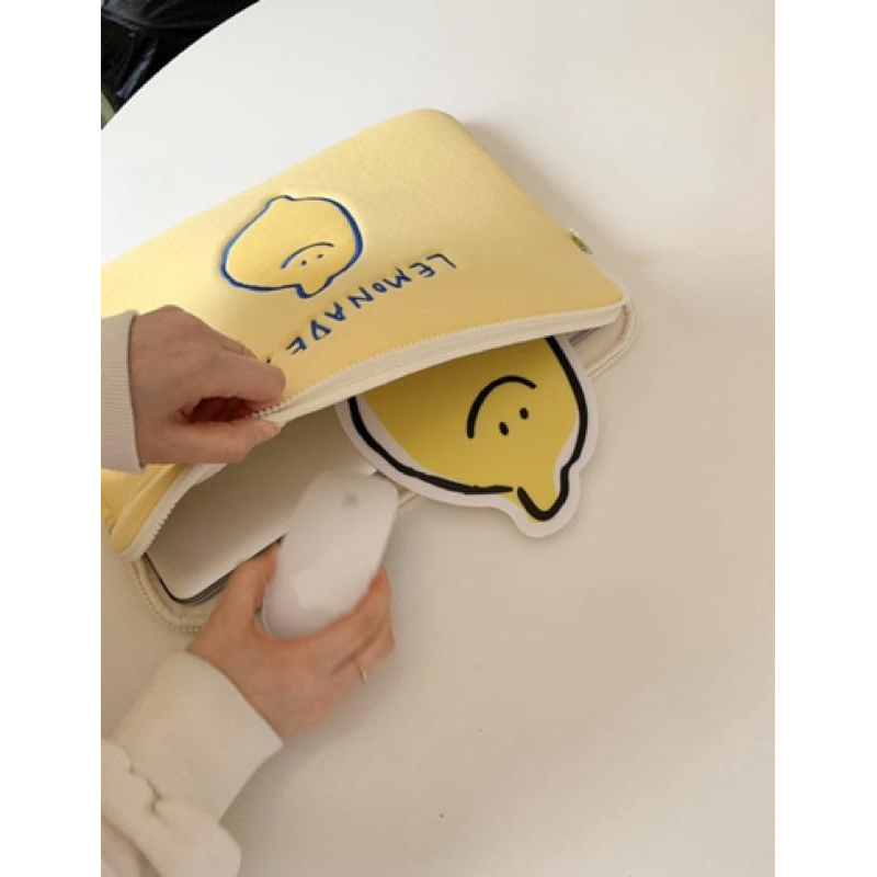 ʜᴀʀᴜᴅᴀɪʟʏ🌙  預購｜ secondmorning lemonade 檸檬電腦包 平板收納包 防撞包-細節圖4