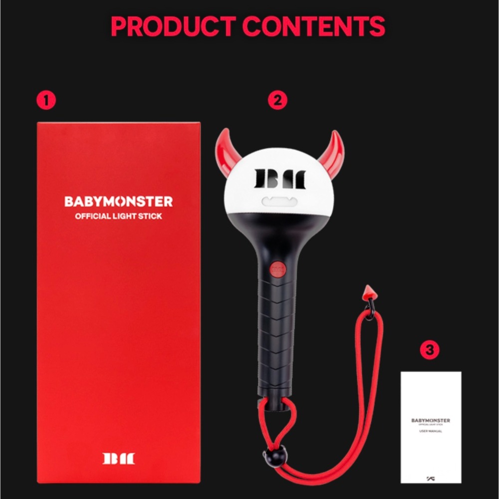 ʜᴀʀᴜᴅᴀɪʟʏ🌙  現貨｜BABYMONSTER 官方手燈 應援手燈 寶怪應援手燈-細節圖2