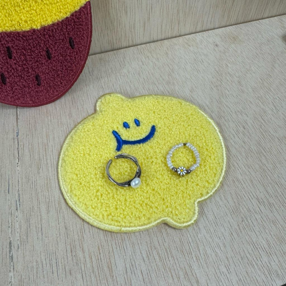 ʜᴀʀᴜᴅᴀɪʟʏ🌙  現貨｜韓國文創 second morning 毛絨杯墊 飾品墊-細節圖4