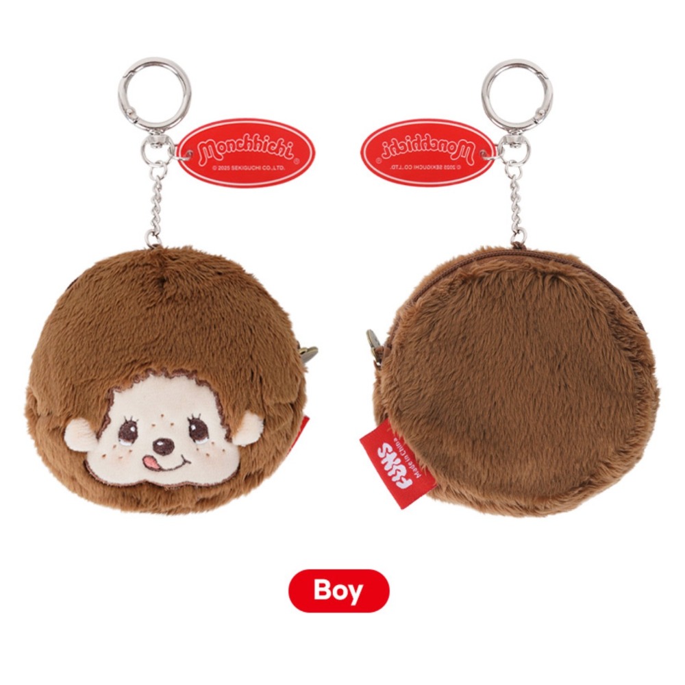 ʜᴀʀᴜᴅᴀɪʟʏ🌙  預購｜MONCHHICHI 蒙奇奇大頭收納包吊飾 隨身收納包吊飾 耳機收納包 小物收納-規格圖4