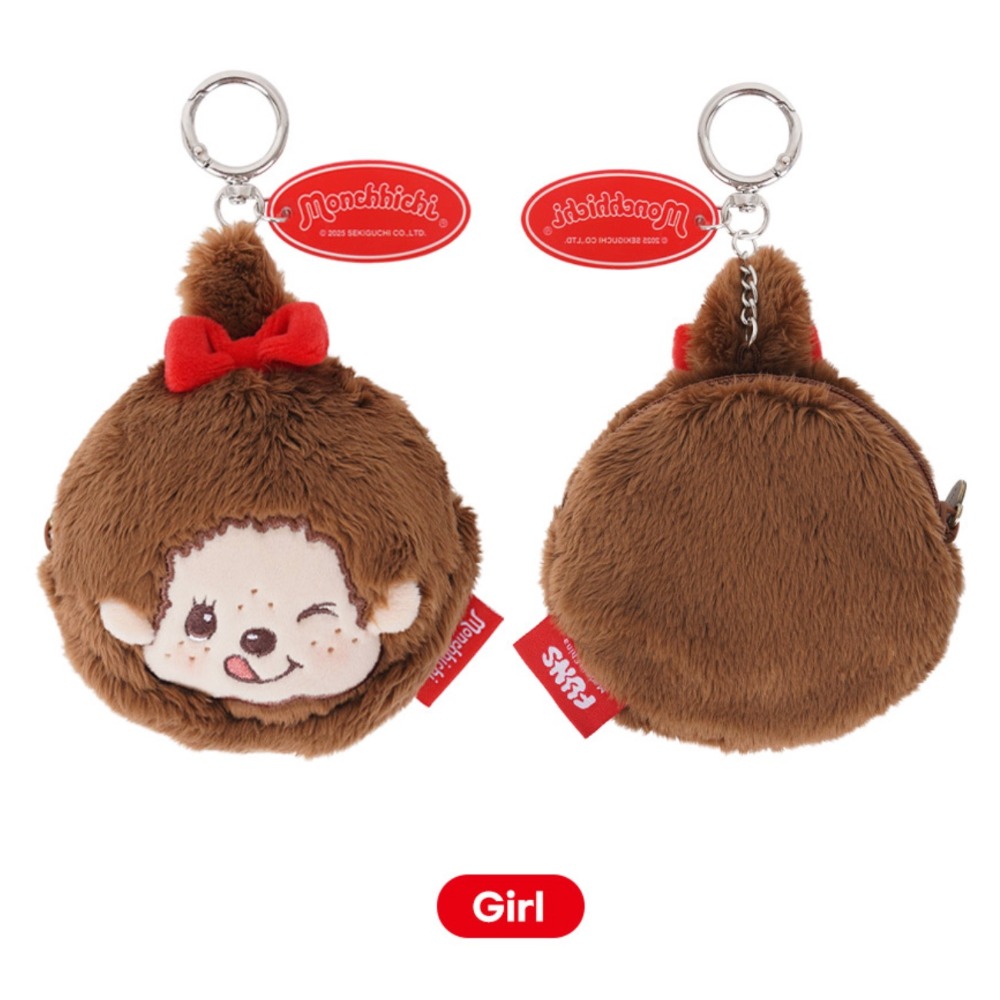 ʜᴀʀᴜᴅᴀɪʟʏ🌙  預購｜MONCHHICHI 蒙奇奇大頭收納包吊飾 隨身收納包吊飾 耳機收納包 小物收納-規格圖4