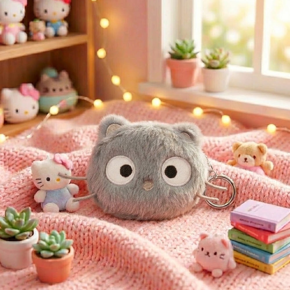 ʜᴀʀᴜᴅᴀɪʟʏ🌙  預購｜Sanrio Mini Pouch Keyring三麗鷗灰階造型吊飾 三麗鷗造型收納包-規格圖6