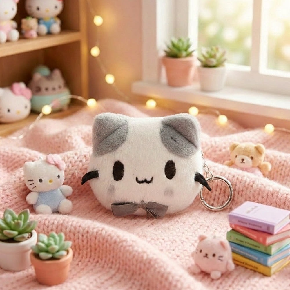 ʜᴀʀᴜᴅᴀɪʟʏ🌙  預購｜Sanrio Mini Pouch Keyring三麗鷗灰階造型吊飾 三麗鷗造型收納包-規格圖6
