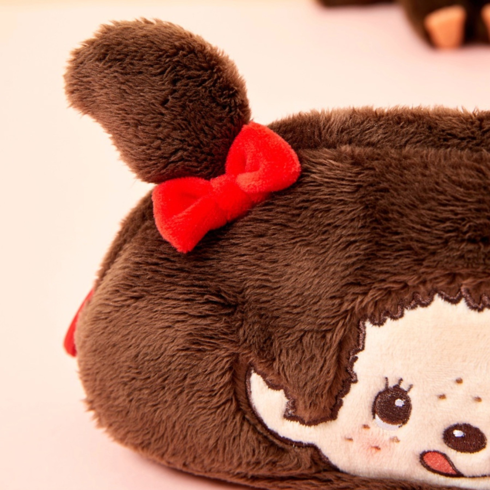 ʜᴀʀᴜᴅᴀɪʟʏ🌙  預購｜Monchhichi 蒙奇奇造型筆袋 毛絨絨造型收納包 毛絨絨鉛筆盒-細節圖9