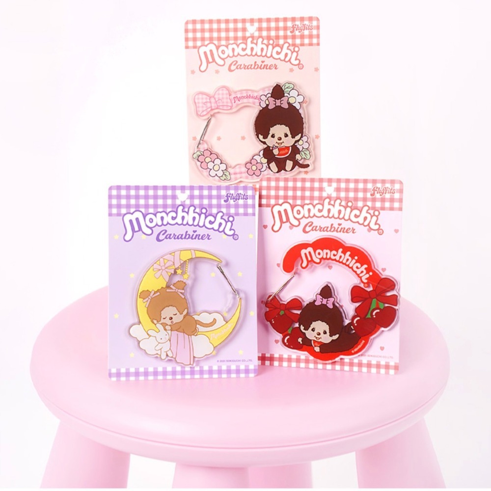 ʜᴀʀᴜᴅᴀɪʟʏ🌙  預購｜Monchhichi 蒙奇奇 造型登山扣 壓克力登山扣 造型掛鉤 壓克力掛鉤-細節圖2