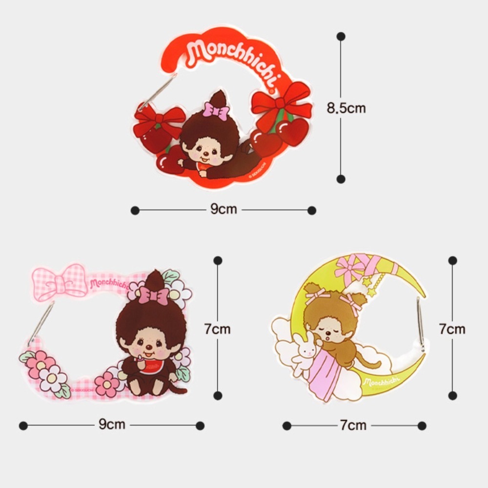 ʜᴀʀᴜᴅᴀɪʟʏ🌙  預購｜Monchhichi 蒙奇奇 造型登山扣 壓克力登山扣 造型掛鉤 壓克力掛鉤-細節圖4