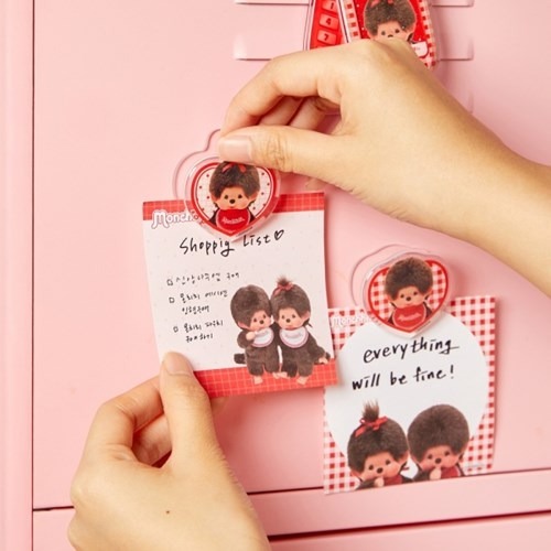 ʜᴀʀᴜᴅᴀɪʟʏ🌙  預購｜Monchhichi 蒙奇奇造型磁鐵夾 壓克力磁鐵夾 壓克力磁鐵彈簧夾-細節圖3