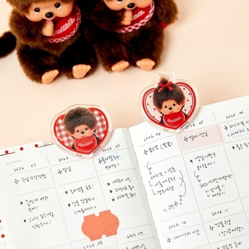 ʜᴀʀᴜᴅᴀɪʟʏ🌙  預購｜Monchhichi 蒙奇奇造型磁鐵夾 壓克力磁鐵夾 壓克力磁鐵彈簧夾-細節圖5