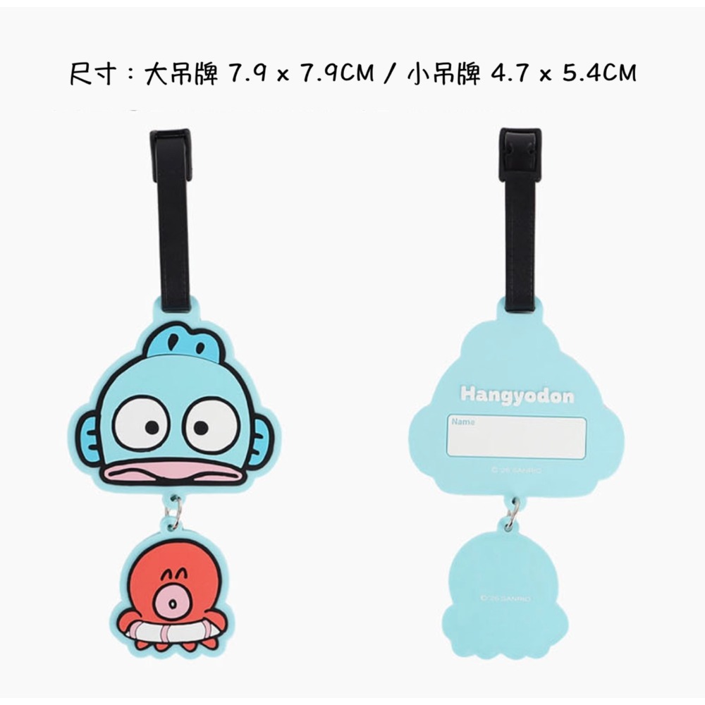 ʜᴀʀᴜᴅᴀɪʟʏ🌙  預購｜Sanrio 三麗鷗角色造型行李吊牌 行李箱吊飾 矽膠行李吊牌-規格圖10