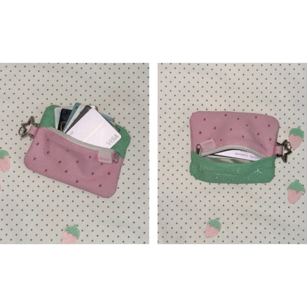ʜᴀʀᴜᴅᴀɪʟʏ🌙 預購｜Mazzzzy Strawberry cardwallet 草莓星星收納包 草莓星星卡片包-細節圖3