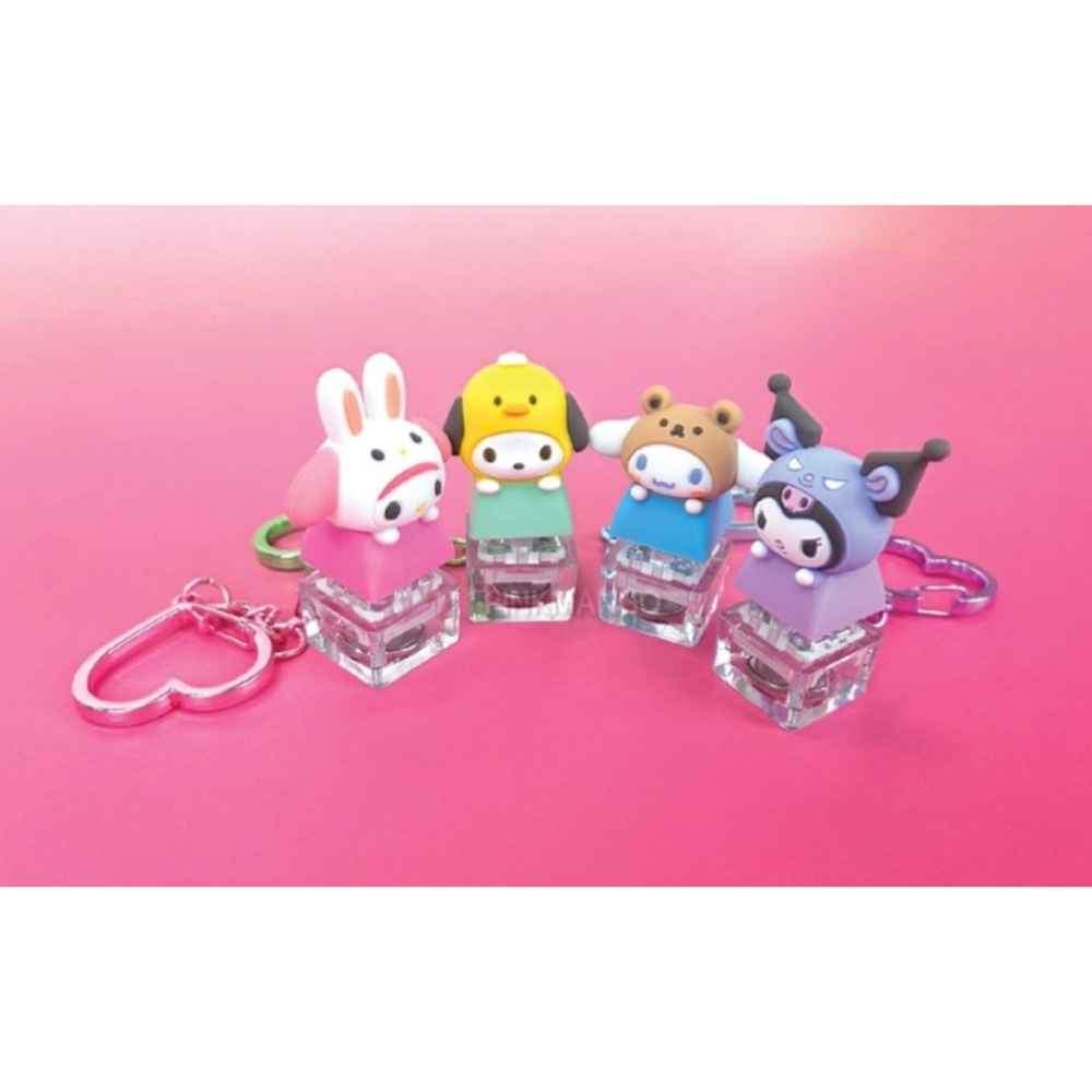 ʜᴀʀᴜᴅᴀɪʟʏ🌙  預購｜Sanrio Keycap Keyring 三麗鷗公仔鍵帽盲抽 不可挑款 隨機出貨-細節圖3