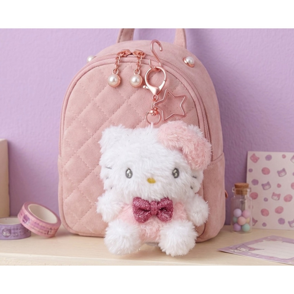 ʜᴀʀᴜᴅᴀɪʟʏ🌙  預購｜Sanrio 三麗鷗閃亮蝴蝶結娃娃吊飾 亮粉領結吊飾玩偶 10C吊飾娃娃-細節圖4
