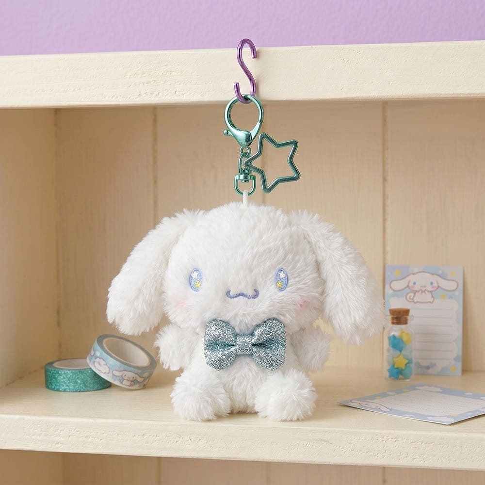 ʜᴀʀᴜᴅᴀɪʟʏ🌙  預購｜Sanrio 三麗鷗閃亮蝴蝶結娃娃吊飾 亮粉領結吊飾玩偶 10C吊飾娃娃-規格圖9