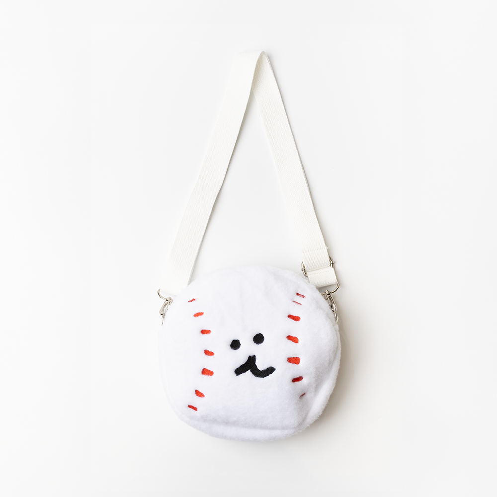 ʜᴀʀᴜᴅᴀɪʟʏ🌙  預購｜Dinotaeng Bobo Crossbag 棒球造型斜背包 絨包棒球斜背包 造型包-細節圖4