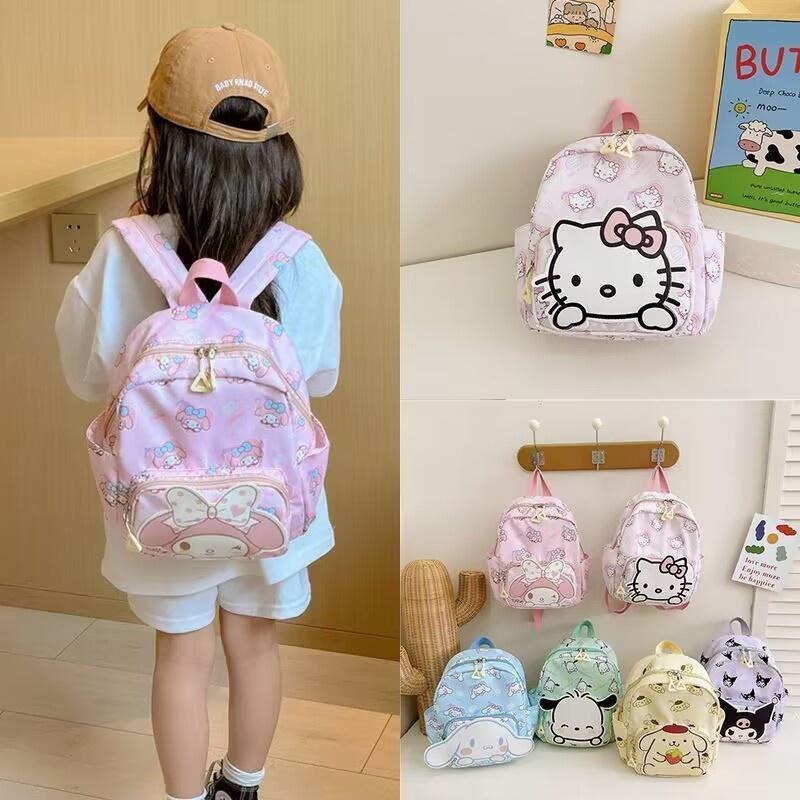 🔥台灣有貨庫洛米背包🔥台灣快速出貨🚚🔥🔥新款幼兒園卡通三麗鷗雙肩包可愛美樂蒂庫洛米輕便休閑戶外背包潮-細節圖3