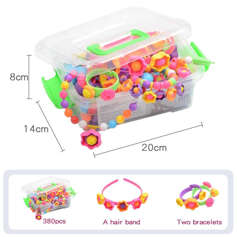 台灣現貨⚡️超快速出貨🚚超級好玩🔥🔥🔥免繩 波普珠 百變波普串珠兒童益智玩具diy女孩手工穿珠百變手鏈項鏈女童-細節圖8