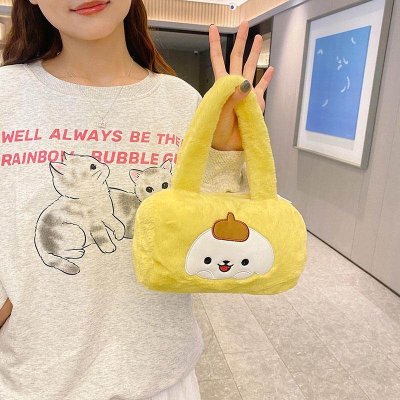 🔥🔥超可愛庫洛米日系可愛高顏值玉桂狗美樂蒂手提毛絨包包卡通軟萌少女玩偶包潮-細節圖3