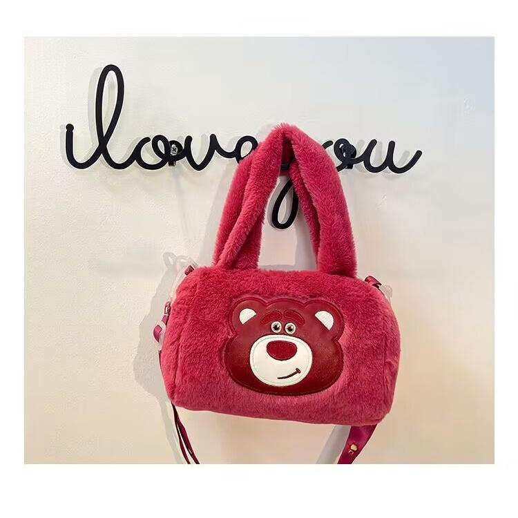 🔥🔥超可愛庫洛米日系可愛高顏值玉桂狗美樂蒂手提毛絨包包卡通軟萌少女玩偶包潮-細節圖6