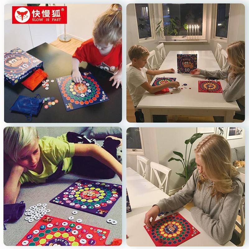 Race to 10急速加減兒童數學啟蒙益智桌游親子互動加減游戲-細節圖4