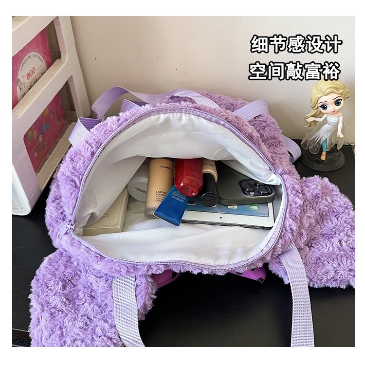 特價卡通圖案毛絨包 後背包 禮物 斜挎包 托特包毛絨包-細節圖4