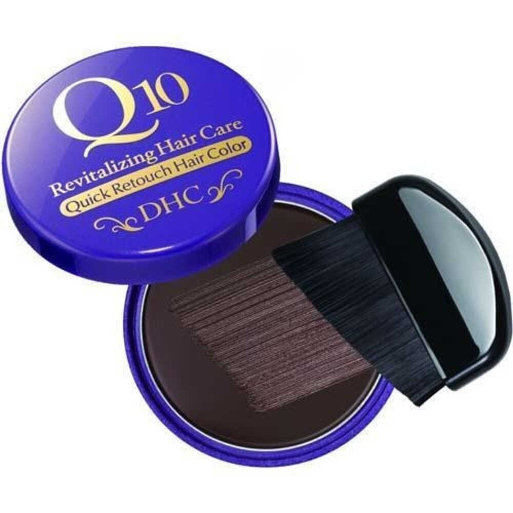 現貨秒出~日本DHC 銀髮著色膏 速效染髮  白髮神器 便攜附刷子 銀髮族 染髮餅 遮蓋白髮 補色 補染-規格圖9