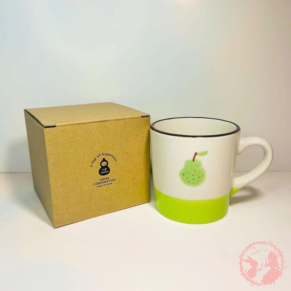 日本izawa井澤 美濃燒馬克杯360ml  瓷器 可愛水果 馬克杯 瓷器-細節圖6