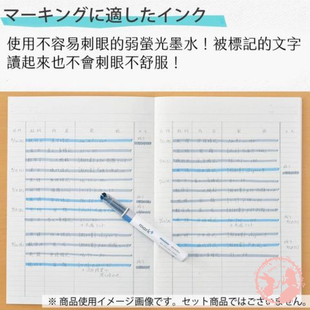 日本國譽 KOKUYO 雙色獨角仙螢光筆五色組/同系色濃淡 二合一 雙色 螢光筆 水性螢光筆  附發票-細節圖5