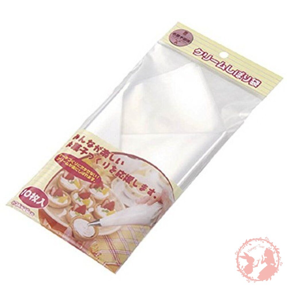 日本進口 ECHO 果子廚房奶油擠袋10枚 奶油擠花袋 蛋糕擠花 奶油裱花 三角袋-細節圖2