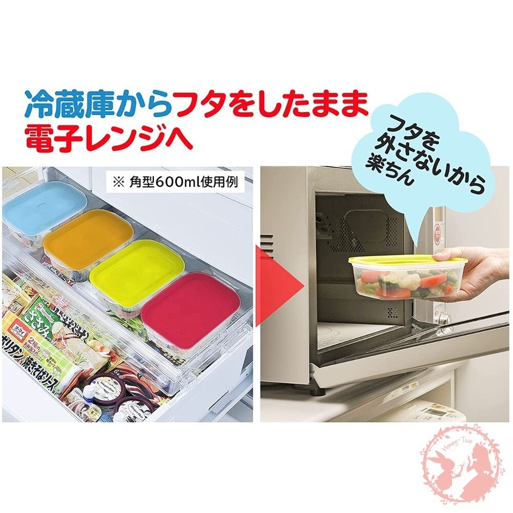 日本製 INOMATA 可微波便當盒 (4入組) 冰箱保鮮盒 透明收納盒 食物保存盒 多功能微波盒-細節圖8