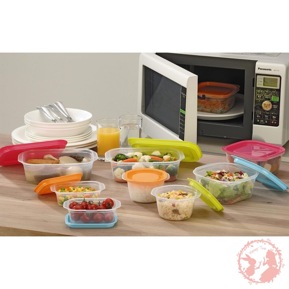 日本製 INOMATA 可微波便當盒 (4入組) 冰箱保鮮盒 透明收納盒 食物保存盒 多功能微波盒-細節圖5