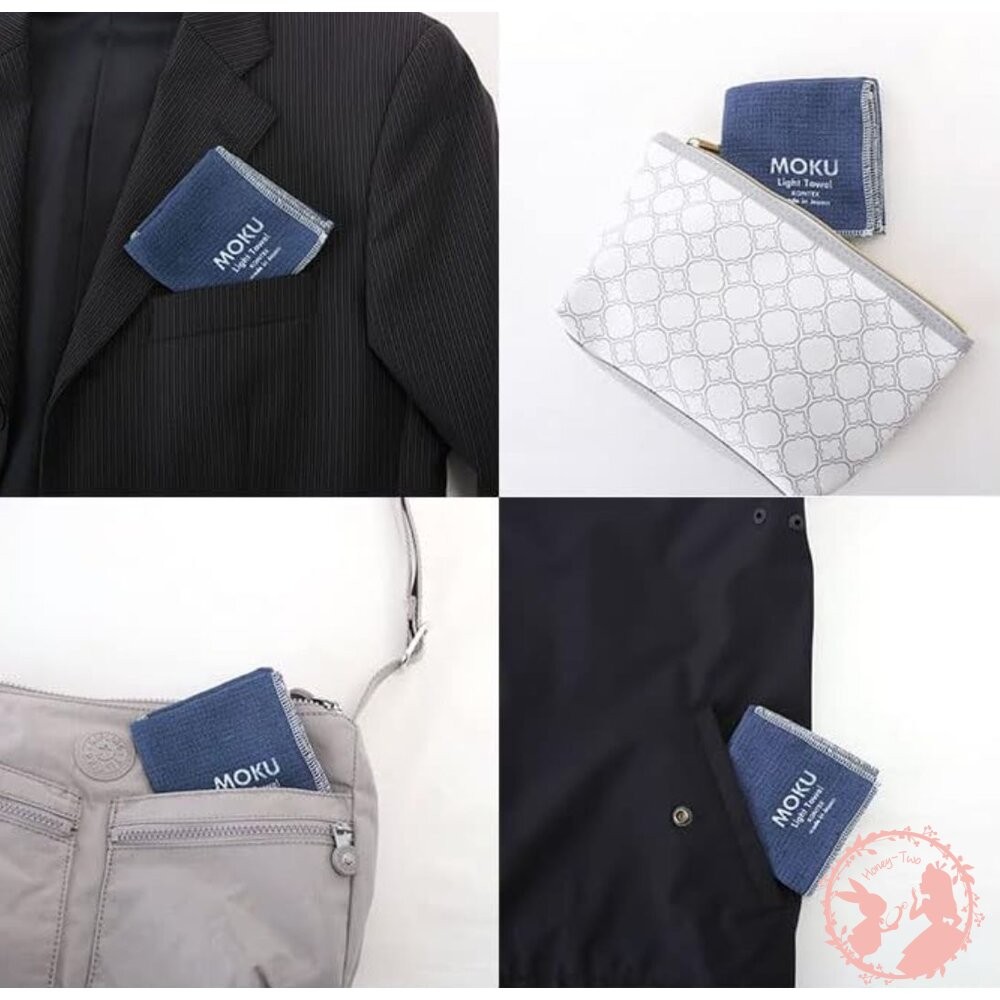 日本製 今治 KONTEX MOKU 手帕 手巾 小方巾 100％棉 輕柔時尚 吸水快乾-細節圖7