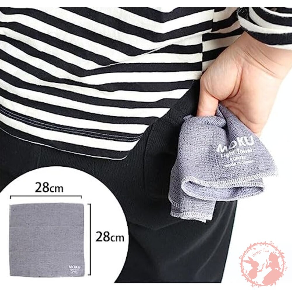 日本製 今治 KONTEX MOKU 手帕 手巾 小方巾 100％棉 輕柔時尚 吸水快乾-細節圖8