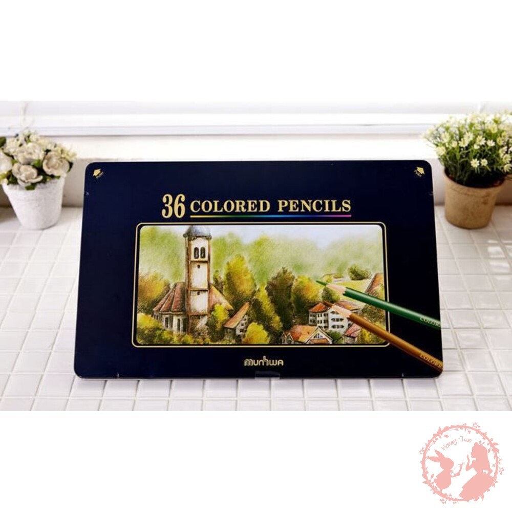 韓國Munhwa36色油性鉛筆 美勞用品 文具 繪畫 插畫 畫圖 36色 色鉛筆 彩色鉛筆 圖畫 上色 著色 油性鉛筆-細節圖4