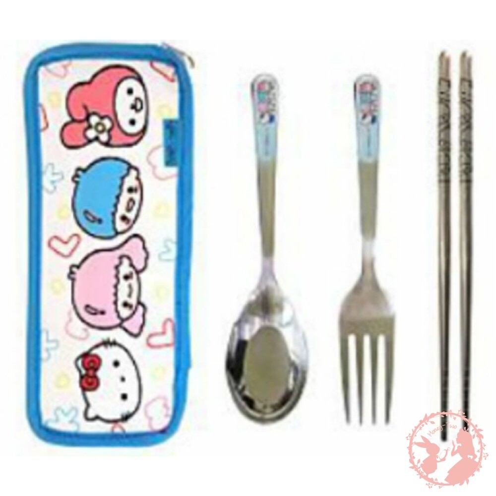 HELLO KITTY三件式不鏽鋼餐具組-細節圖3