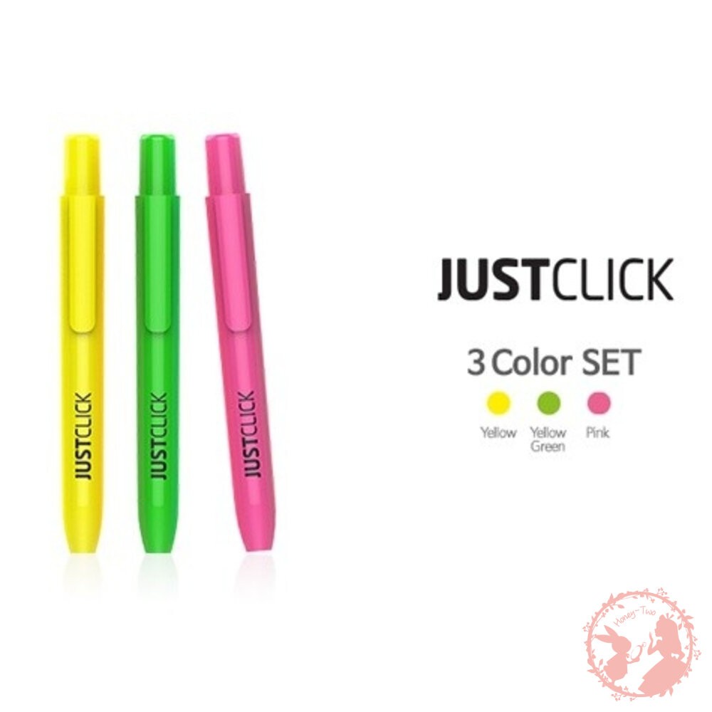 韓國製造 MORRIS 按壓式 免蓋也行!不怕乾螢光筆3入組/盒裝 重點筆 彩色筆 標記筆 記號筆  筆記筆標記-細節圖2