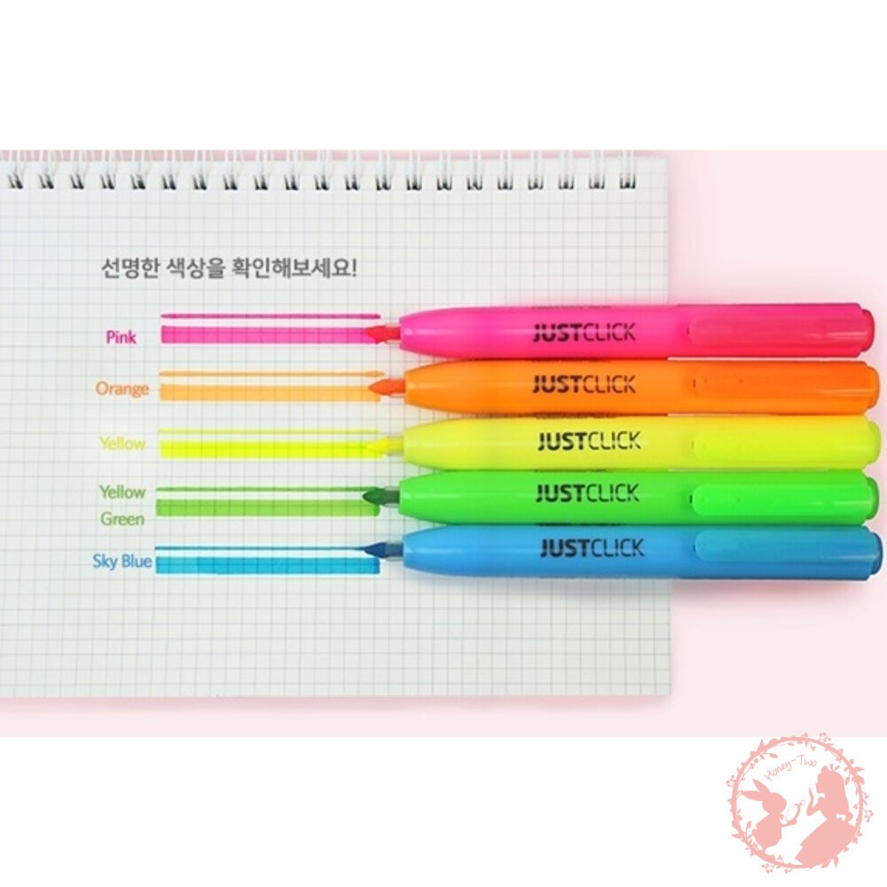 韓國製造 MORRIS 按壓式 免蓋也行!不怕乾螢光筆3入組/盒裝 重點筆 彩色筆 標記筆 記號筆  筆記筆標記-細節圖5