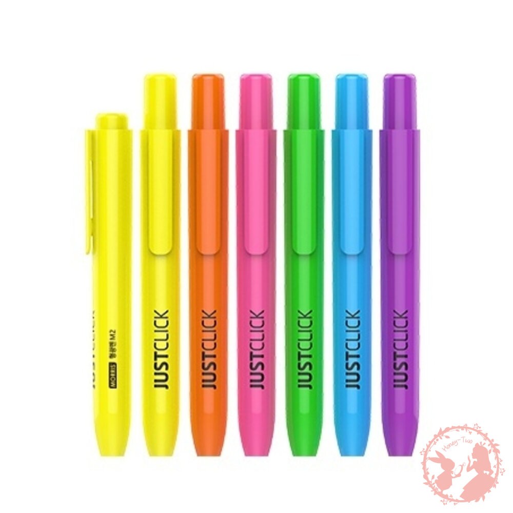 韓國製造 MORRIS 按壓式 免蓋也行!不怕乾螢光筆3入組/盒裝 重點筆 彩色筆 標記筆 記號筆  筆記筆標記-細節圖7