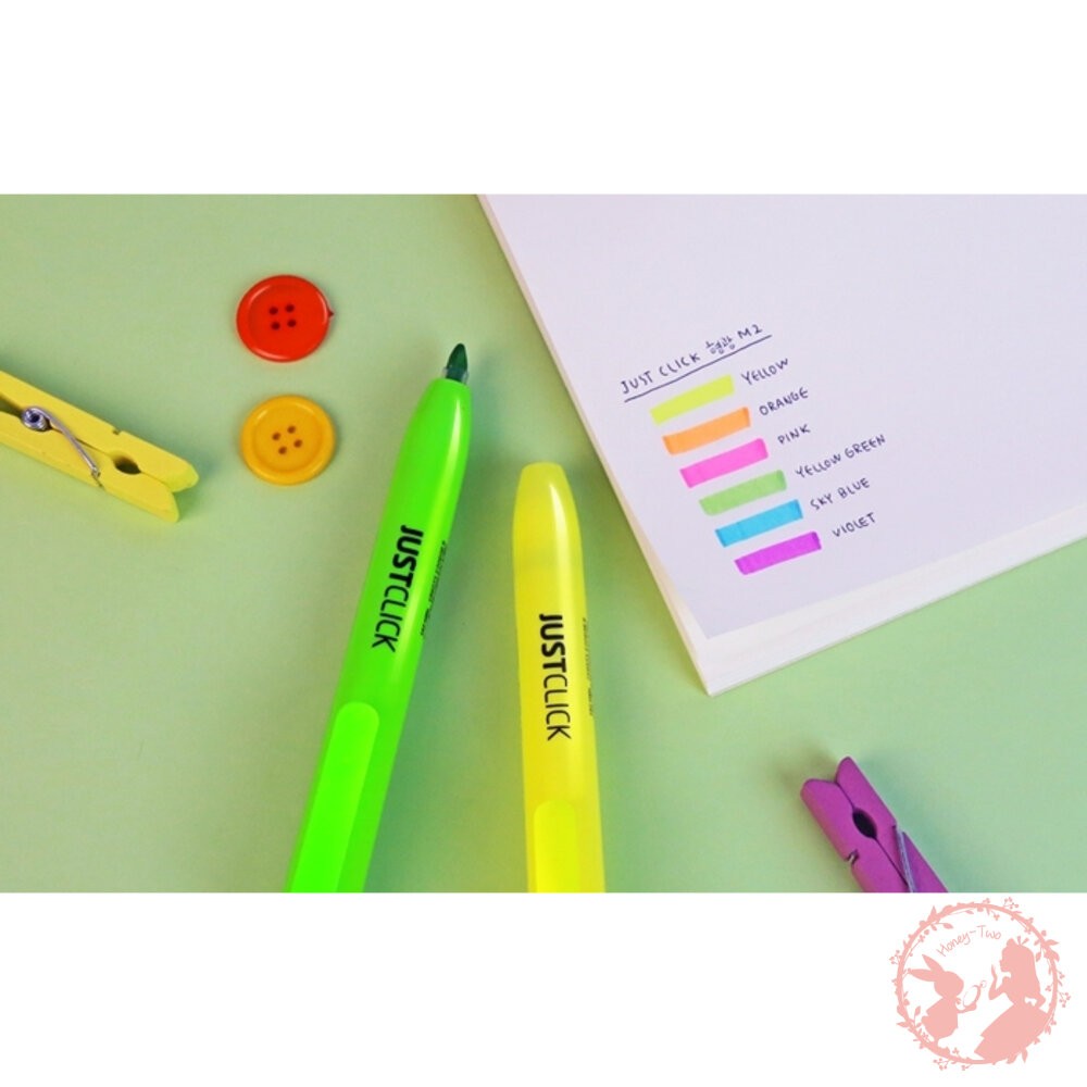 韓國製造 MORRIS 按壓式 免蓋也行!不怕乾螢光筆3入組/盒裝 重點筆 彩色筆 標記筆 記號筆  筆記筆標記-細節圖8