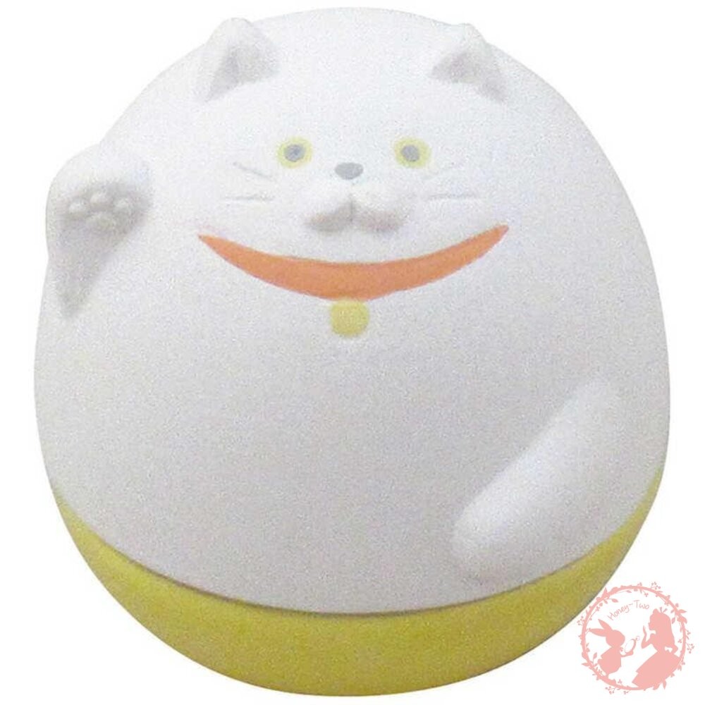 日本Decole 搖擺不倒翁造型陶瓷薰香擺飾 陶瓷擴香石 擴香器 香薰石 香氛 不含精油 達摩 貓咪 富士山-細節圖4