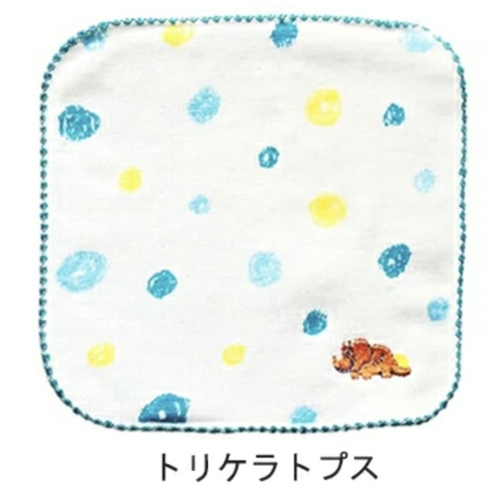 【現貨】日本製 今治 X Kontex 純棉 刺繡口水巾 小方巾 紗布毛巾 紗布巾 手帕 小毛巾 16cm-規格圖11