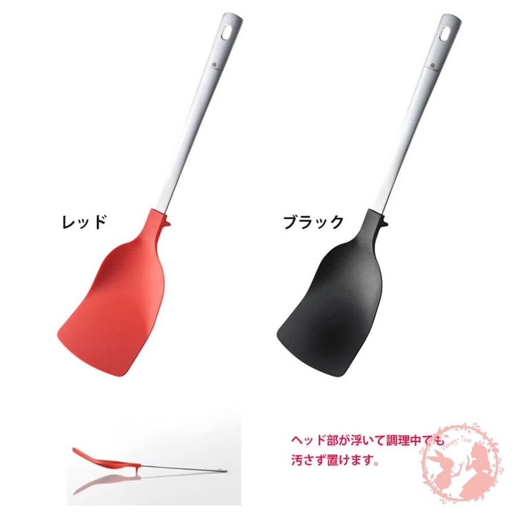 AUX【UCHICOOK】日本製 不鏽鋼柄耐熱鍋鏟(不沾桌貼心設計 日本主婦新寵) 矽膠鍋鏟 鍋鏟 湯勺 煎匙 炒鏟 煎-細節圖2