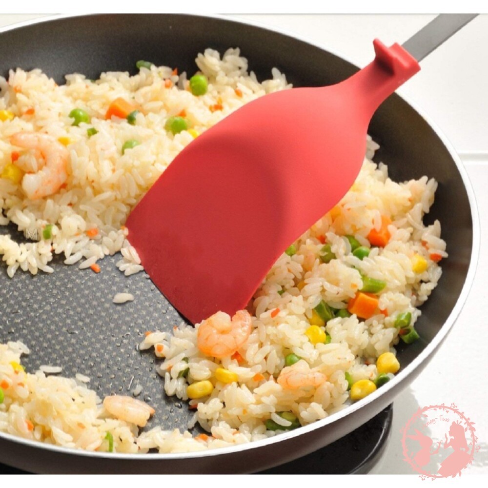 AUX【UCHICOOK】日本製 不鏽鋼柄耐熱鍋鏟(不沾桌貼心設計 日本主婦新寵) 矽膠鍋鏟 鍋鏟 湯勺 煎匙 炒鏟 煎-細節圖4